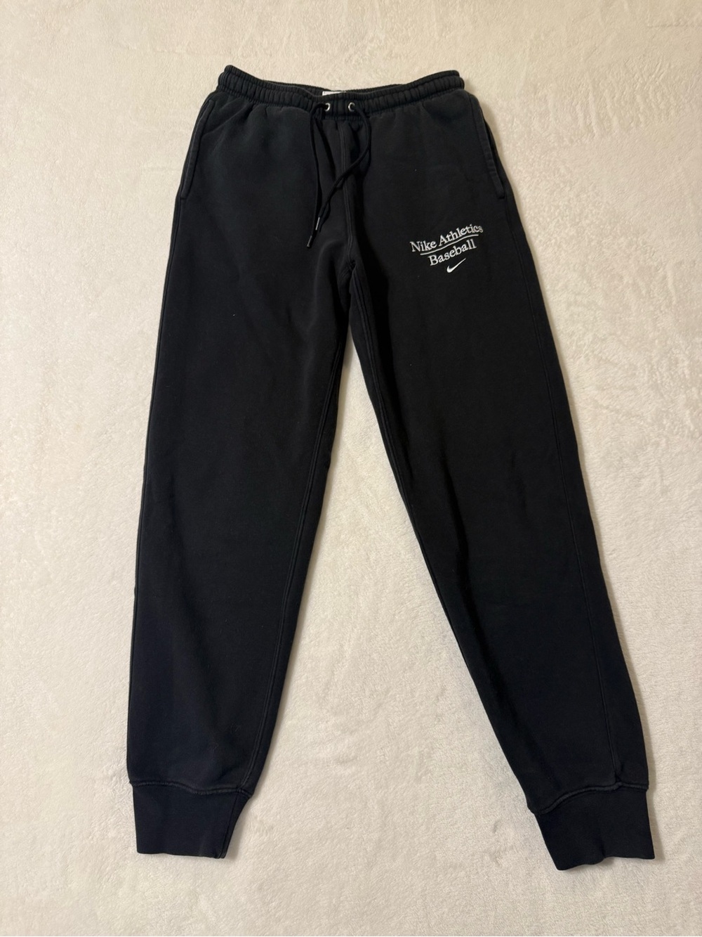 Nike Men’s Athletic Baseball Black Fleece Jogger Pants Size S -EUC
